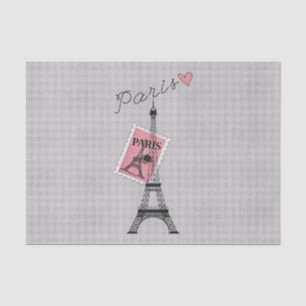 Gelassen uns zu Turm Paris Eiffel, zur Briefmarke Seidenpapier