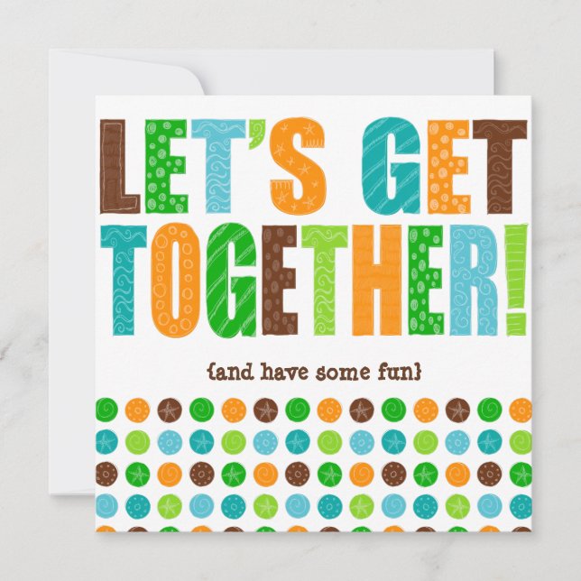 Gelassen uns zusammenkommen! einladung (Vorderseite)