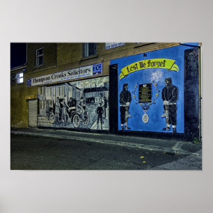 Gelassen vergessen wir IRA-Wandgemälde Belfast Poster