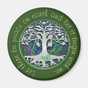 Gelassen Weltfrieden Magnet