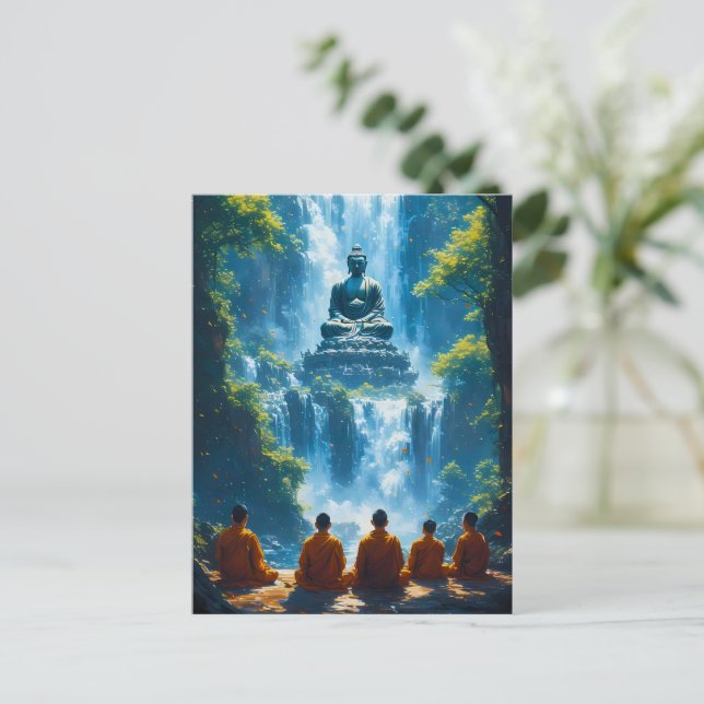 Gelassenheit der fünf Mönche Postkarte (Stehend Vorderseite)