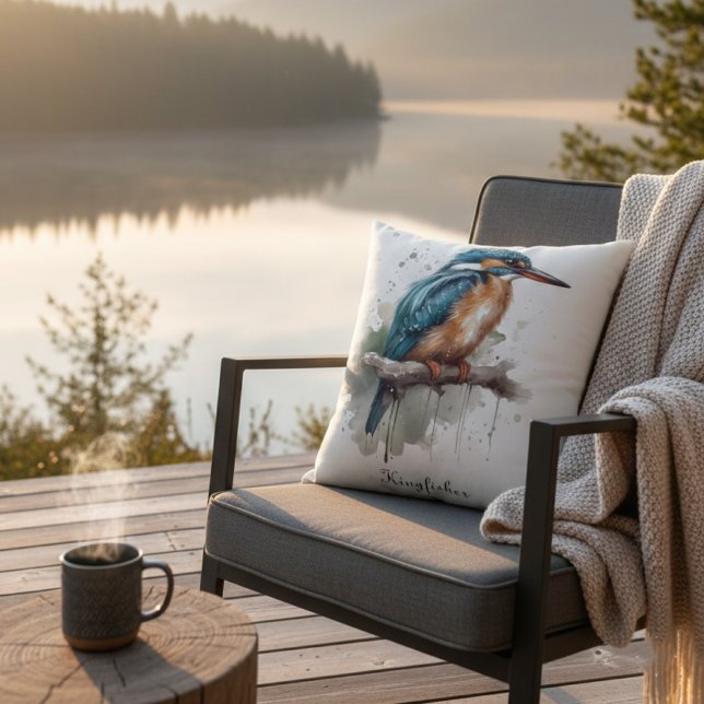 Gelassenheit des Kingfisher Kissen (Von Creator hochgeladen)