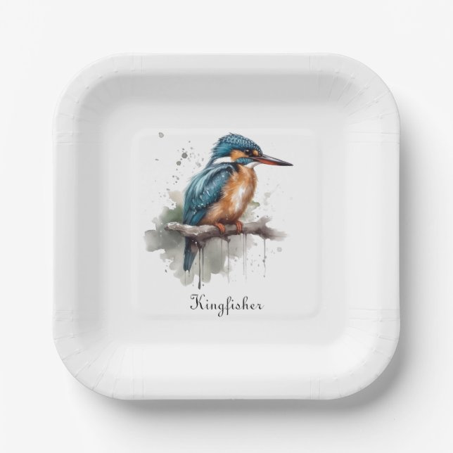 Gelassenheit des Kingfisher Pappteller (Vorderseite)