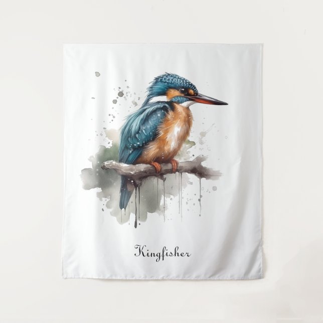 Gelassenheit des Kingfisher Wandteppich (Vorderseite)