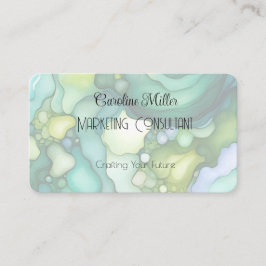 Gelassenheit in grünen Abstrakten Blütenformen Visitenkarte