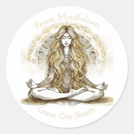 Gelassenheit in Stille Runder Aufkleber