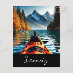 Gelassenheit   Kajak am See Postkarte