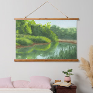 Gelassenheit Wandteppich Mit Holzrahmen