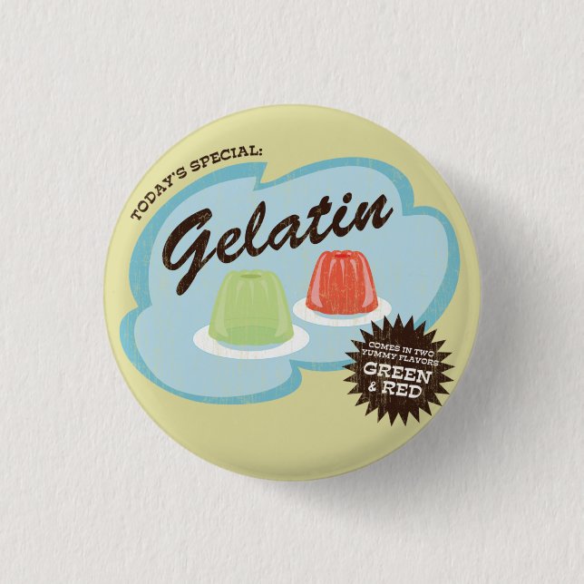 Gelatin (in Green & Red Flavors) Button (Vorderseite)