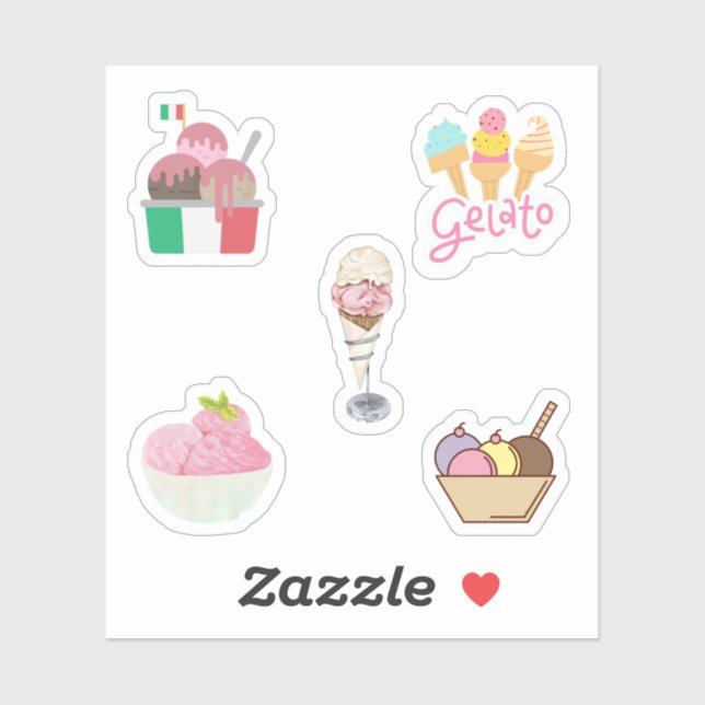 Gelato Stickers Aufkleber (Blatt)