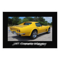 Gelb 1973 Corvette Stingray C3