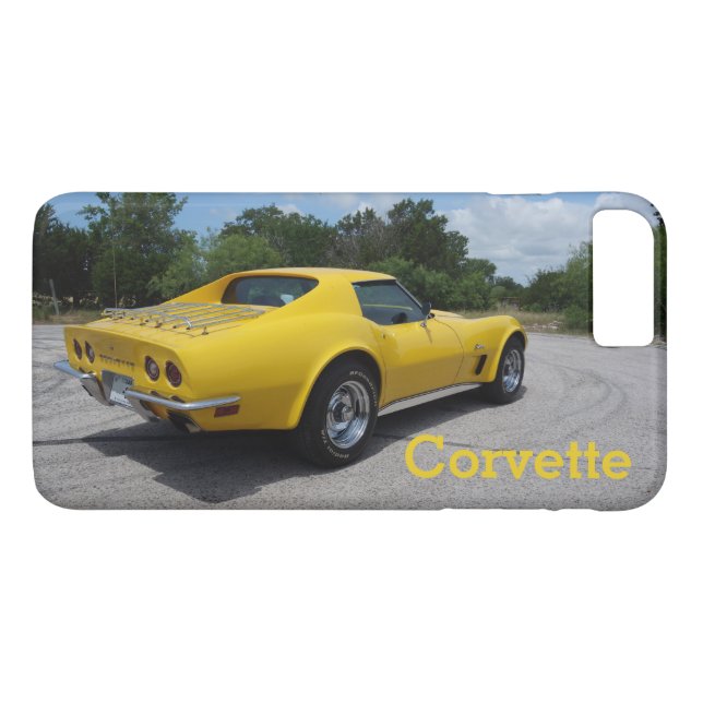 Gelb 1973 Corvette Stingray Case-Mate iPhone Hülle (Rückseite (Horizontal))
