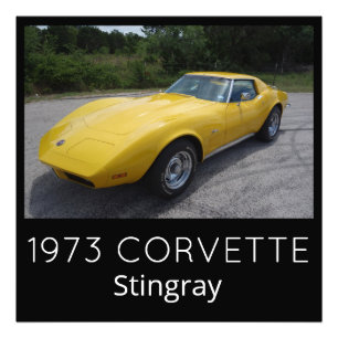 Gelb 1973 Corvette Stingray Fotodruck