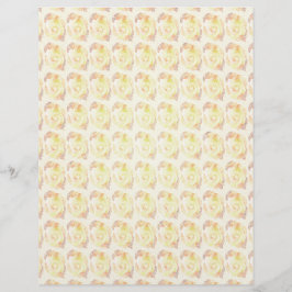 Gelb abstraktes Rosen Scrapbook Papier 2-seitig Se