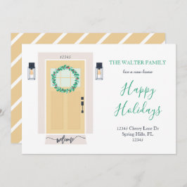 Gelb an der Vordertür Ankündigung