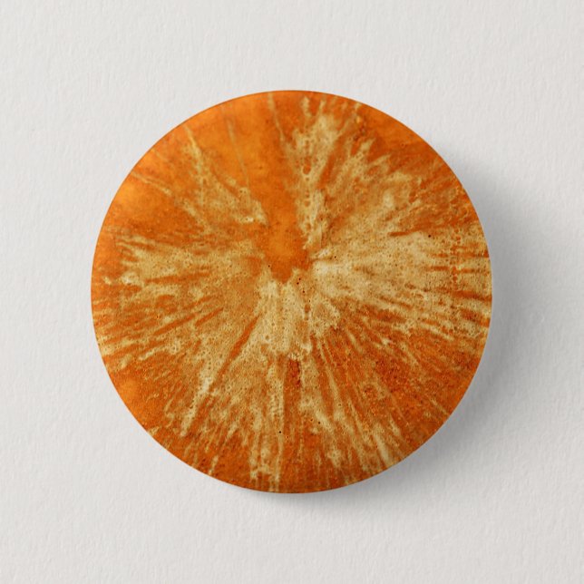 Gelb auf Orange Paintball Button (Vorderseite)
