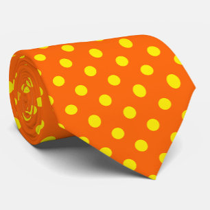 Gelb auf Orange Polka Dots Design Krawatte