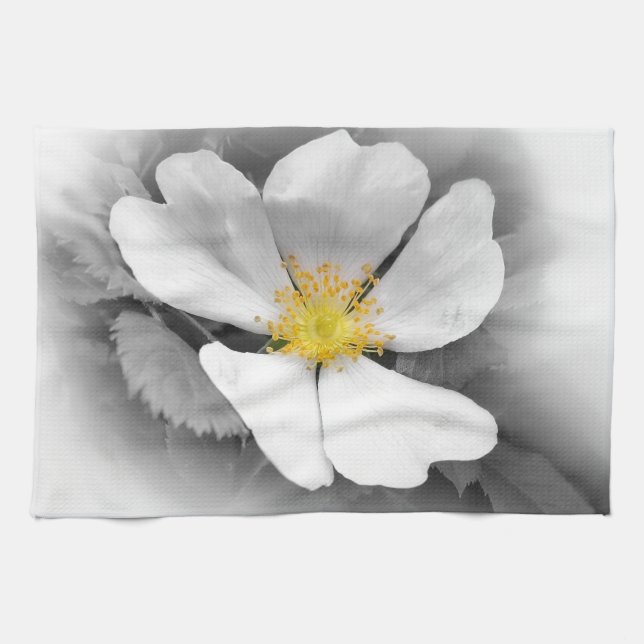 Gelb auf Schatten des Graus Handtuch (Horizontal)