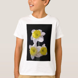Gelb auf weißem Daffodil T-Shirt