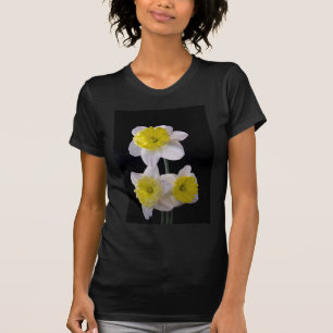 Gelb auf weißem Daffodil T-Shirt