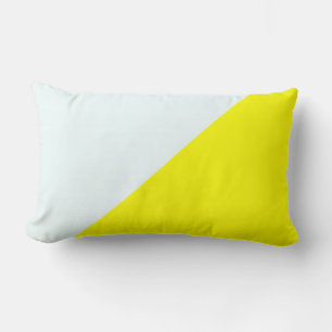 Gelb & Azurblau neist Solid Color Background Lendenkissen