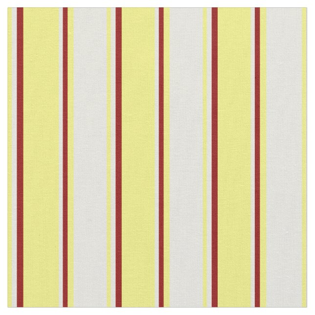 Gelb, Beige und Dunkelrot - Farbmuster Stoff (Nahaufnahme)