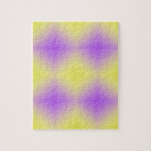 Gelb bis Lila Diamantmuster Puzzle