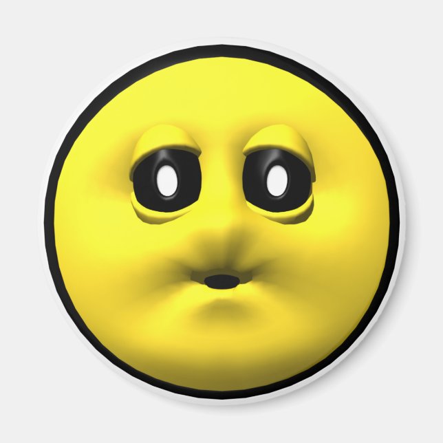 Gelb bläst einen Kuss Magnet (Vorne)