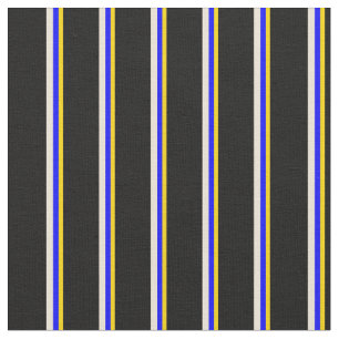 Gelb, blau, Bisken und schwarz Streifen Stoff