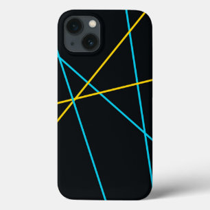 Gelb, blau, cool, trendig, urbane, moderne Linien Case-Mate iPhone Hülle