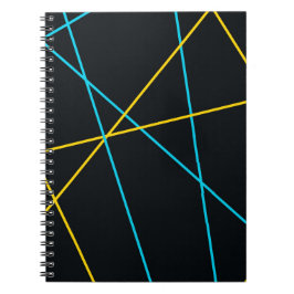 Gelb, blau, cool, trendig, urbane, moderne Linien Notizblock