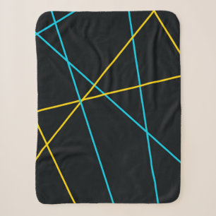 Gelb, blau, cool, trendig, urbane, moderne Linien Sherpadecke