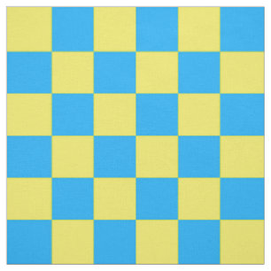 Gelb-blau kariertes Karomuster Stoff