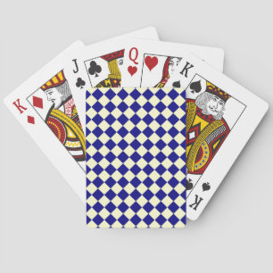 Gelb Blau Schachbrett Diamantmuster Spielkarten