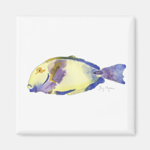 Gelb/Blauer Fisch Magnet