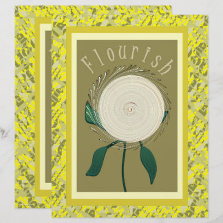 Gelb blühendes Blumen Scrapbook Papier 2-seitig Pa