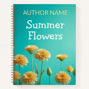 Gelb Blumen Buchcover Inspiration Notizbuch