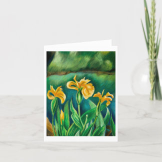 Gelb Blumen Grußkarte Dankeskarte