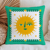 Gelb BOHO Chic Sonnen Gesicht Bohemian Grün Himmli