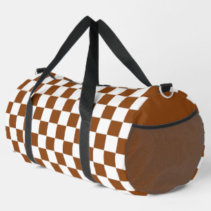 Gelb braun und weiß duffle bag