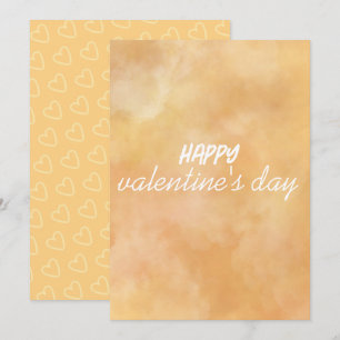 Gelb - Braun Valentinstag Feiertagskarte
