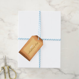 Gelb - Brauner Valentinstag Geschenkanhänger