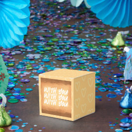 Gelb - Brauner Valentinstag Geschenkschachtel