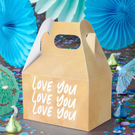 Gelb - Brauner Valentinstag Geschenkschachtel
