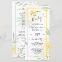 Gelb-butterfarbene Aquarellrosen Elegante Hochzeit