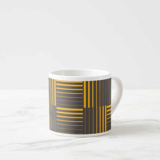 Gelb, cool, einzigartig, trendig, modern espressotasse (Vorderseite Rechts)