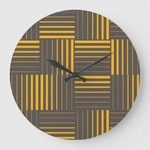Gelb, cool, einzigartig, trendig, modern große wanduhr