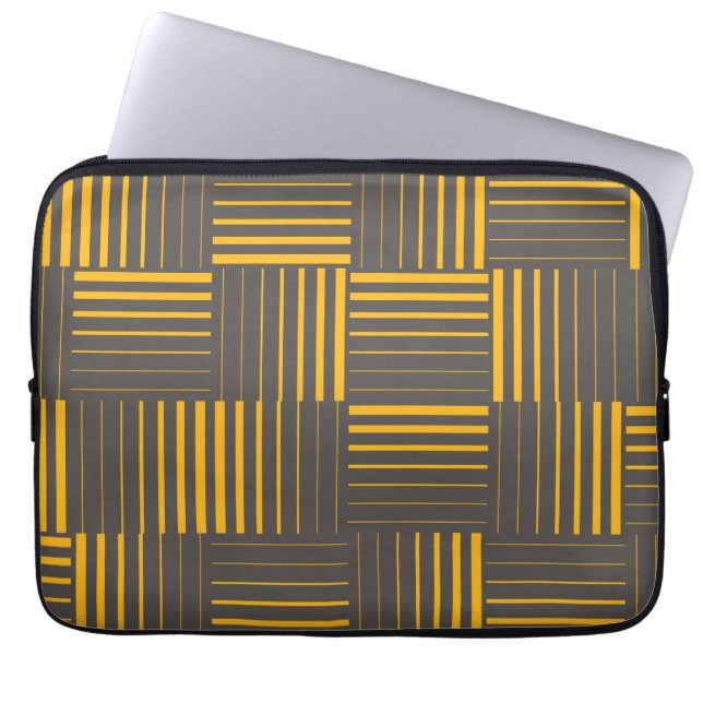 Gelb, cool, einzigartig, trendig, modern laptopschutzhülle (Vorderseite)