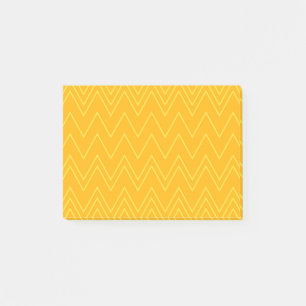 Gelb, cool, trendig, modern, urbanes Zickzackmuste Post-it Klebezettel