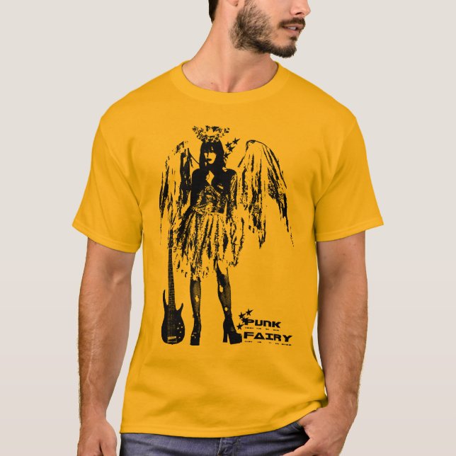 Gelb der miserabelen feenhaften Band-80erart T-Shirt (Vorderseite)
